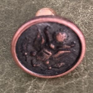 Antique American Eagle Collar Stud – Waterbury Button – Edwardian Era